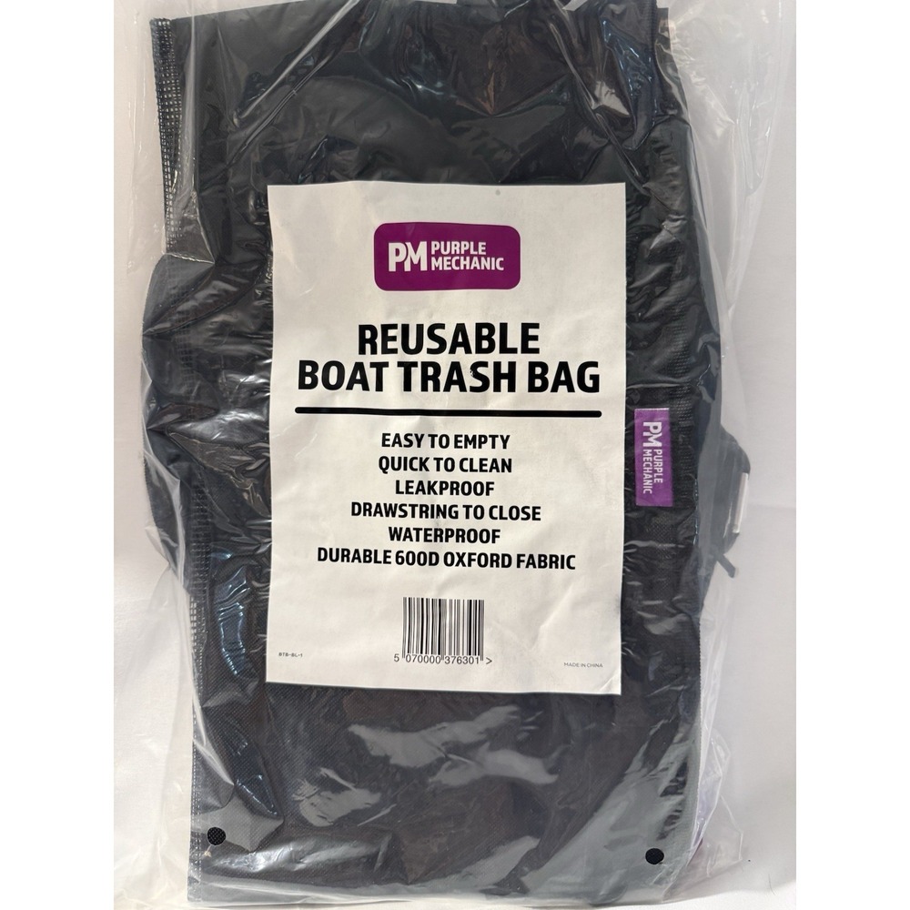 Purple‎ Mechanic Reusable Waterproof Boat Trash Bag Mesh Storage Bin